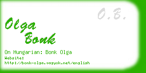olga bonk business card